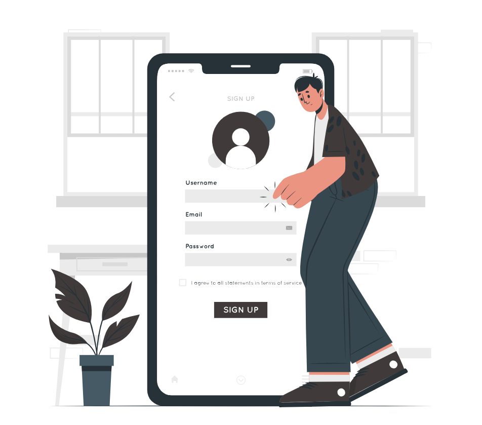 Sign up illustration